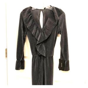 NWT Zara silver pleated jumpsuit